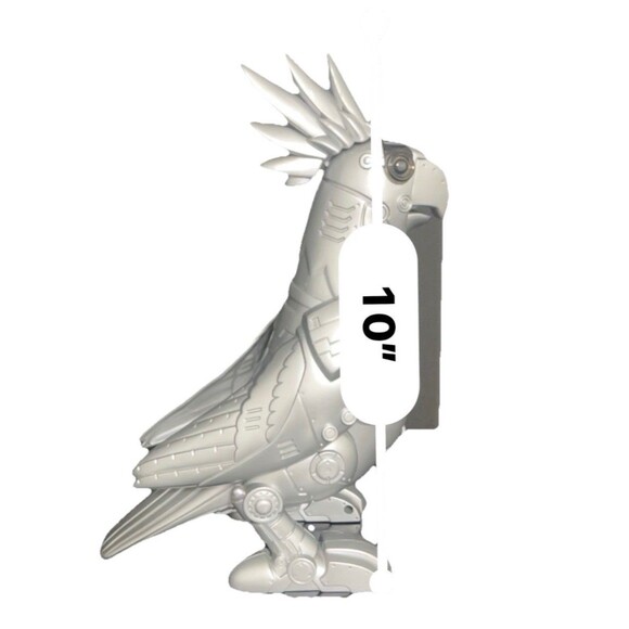 Polly the Tekno Parrot Interactive Talking Robot Bird Toy 2001 Works Great Vtg - Picture 10 of 11